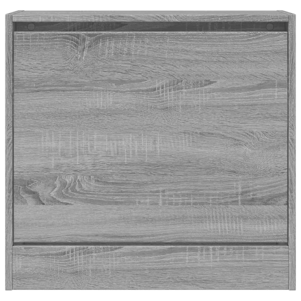 Schoenenkast 60x21x57 cm bewerkt hout grijs sonoma eikenkleurig is nu te koop bij PeponiXL, paradijselijk wonen!