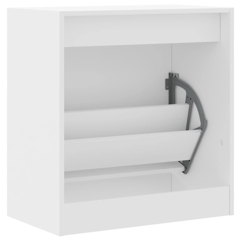 Schoenenkast 60x34x63,5 cm bewerkt hout wit is nu te koop bij PeponiXL, paradijselijk wonen!