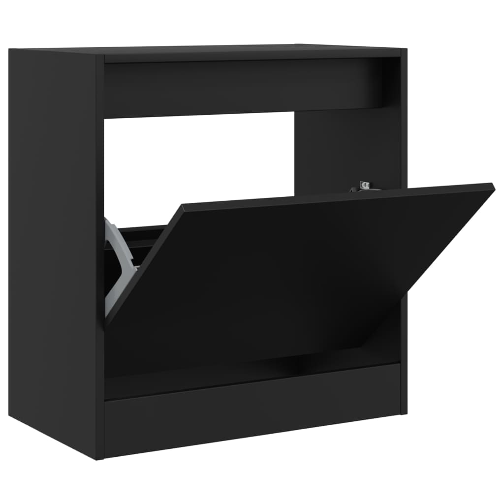 Schoenenkast 60x34x63,5 cm bewerkt hout zwart is nu te koop bij PeponiXL, paradijselijk wonen!