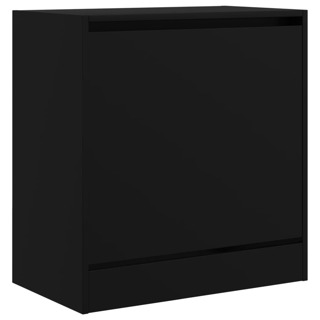 Schoenenkast 60x34x63,5 cm bewerkt hout zwart is nu te koop bij PeponiXL, paradijselijk wonen!