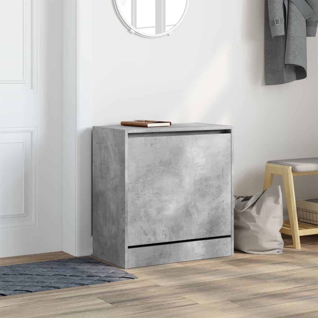 Schoenenkast 60x34x63,5 cm bewerkt hout betongrijs is nu te koop bij PeponiXL, paradijselijk wonen!