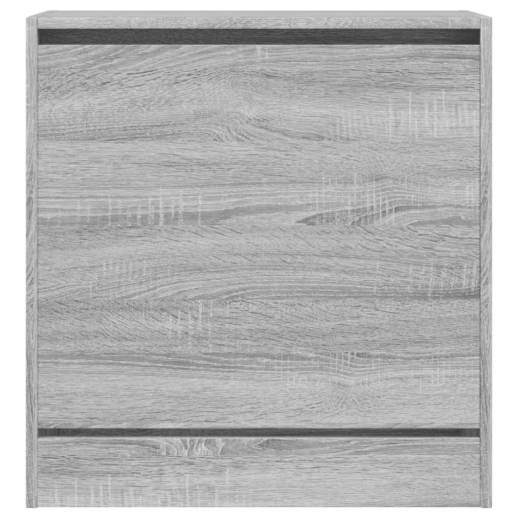 Schoenenkast 60x34x63,5 cm bewerkt hout grijs sonoma eikenkleur is nu te koop bij PeponiXL, paradijselijk wonen!