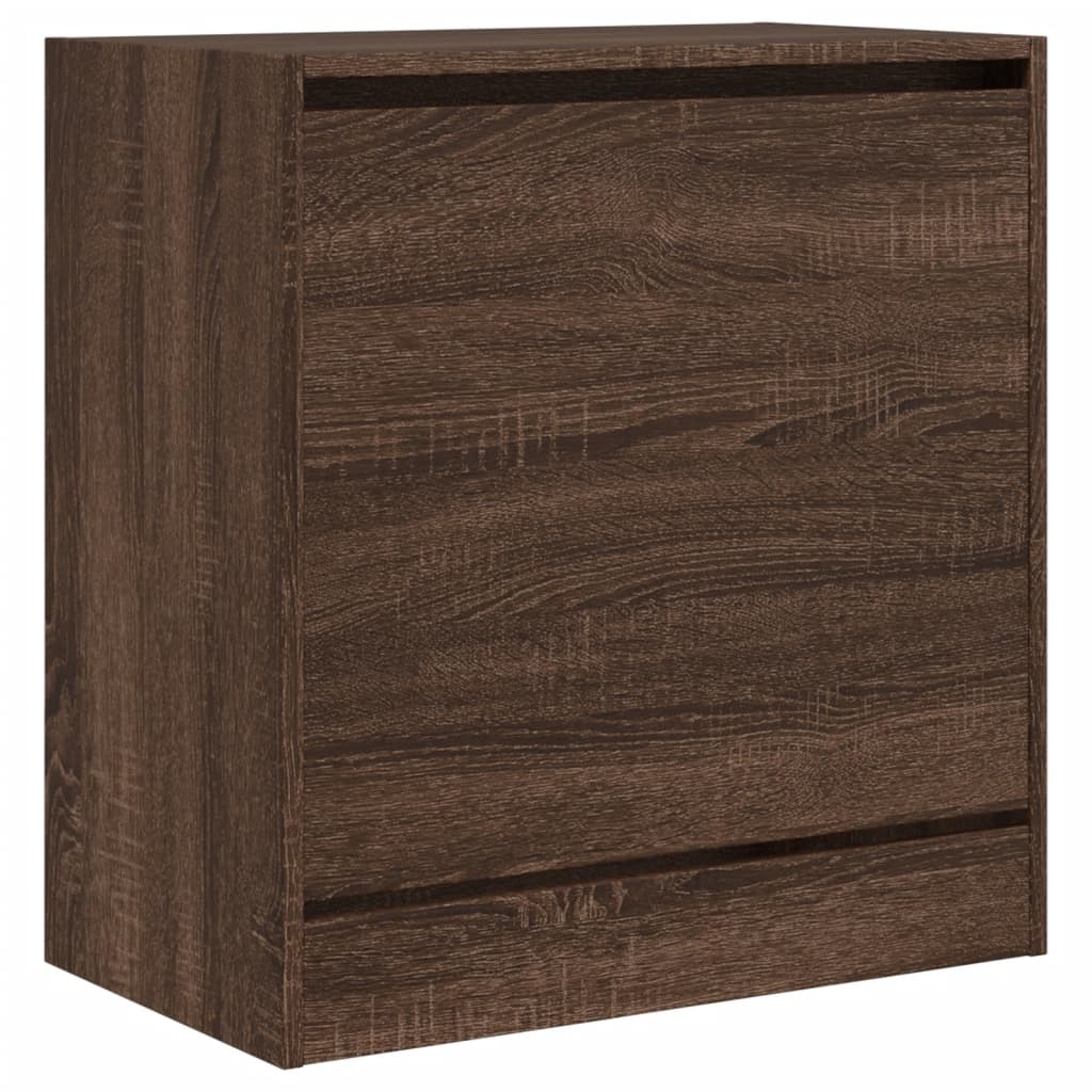 Schoenenkast 60x34x63,5 cm bewerkt hout bruin eikenkleur is nu te koop bij PeponiXL, paradijselijk wonen!