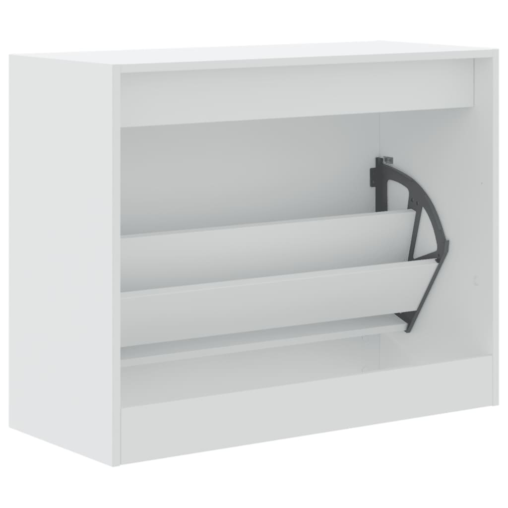Schoenenkast 80x34x63 cm bewerkt hout wit is nu te koop bij PeponiXL, paradijselijk wonen!