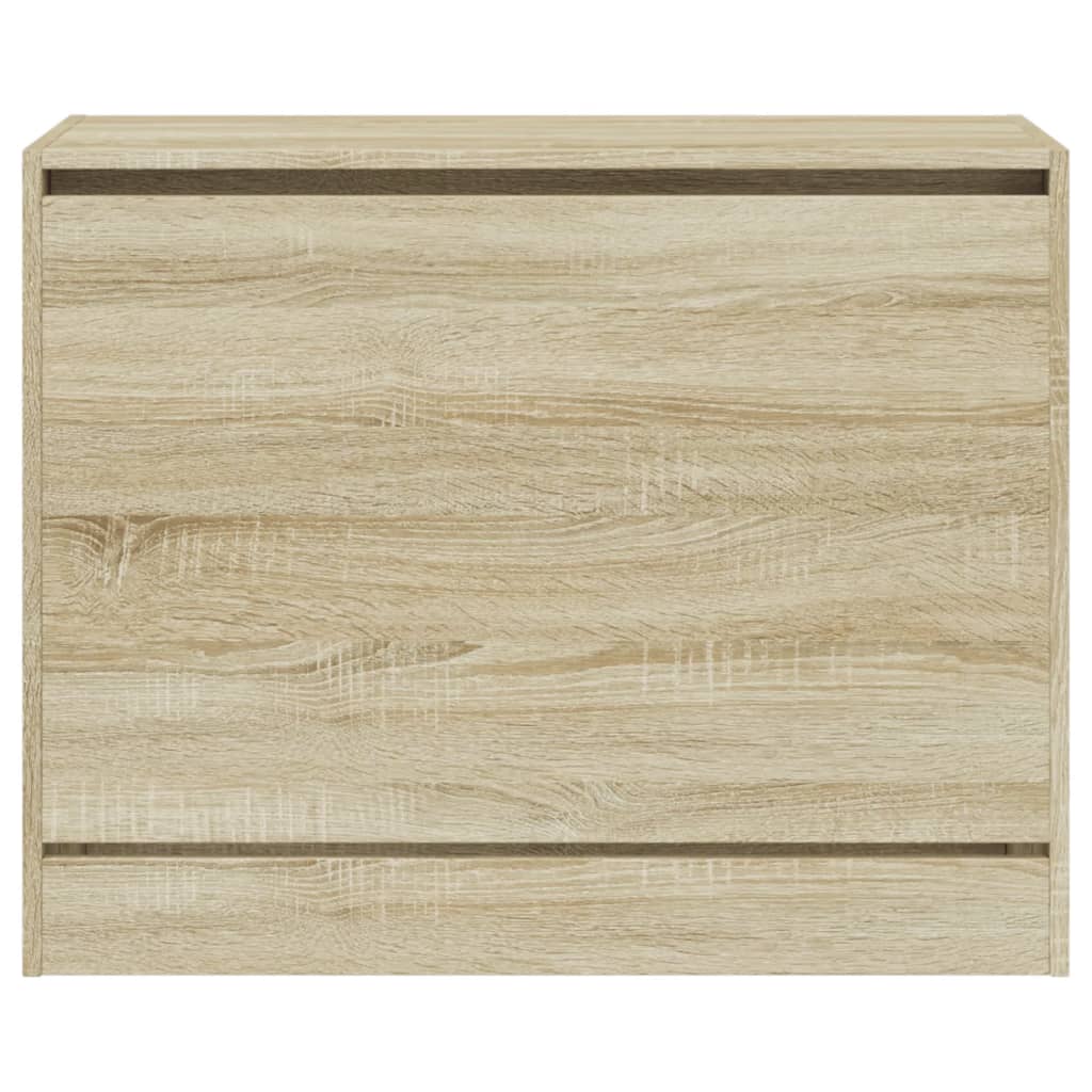 Schoenenkast 80x34x63 cm bewerkt hout sonoma eikenkleurig is nu te koop bij PeponiXL, paradijselijk wonen!
