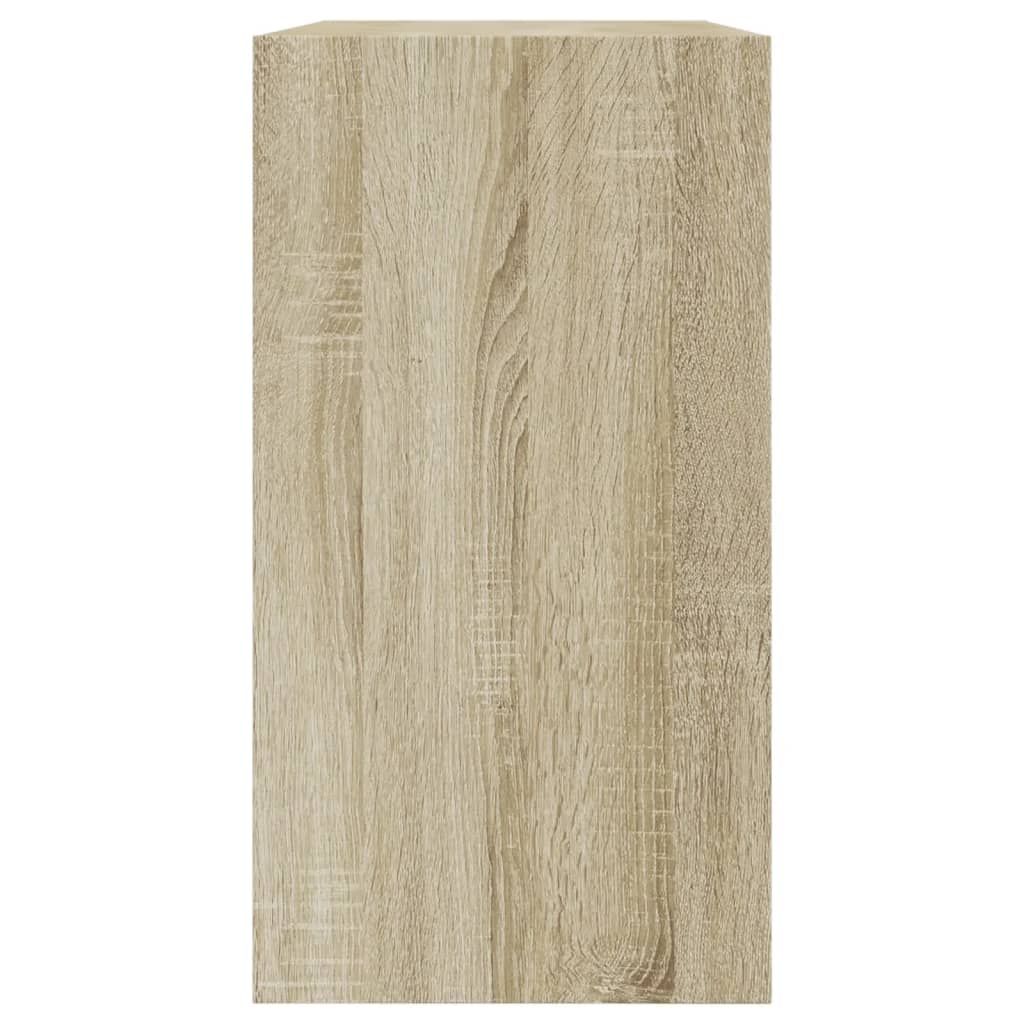Schoenenkast 80x34x63 cm bewerkt hout sonoma eikenkleurig is nu te koop bij PeponiXL, paradijselijk wonen!