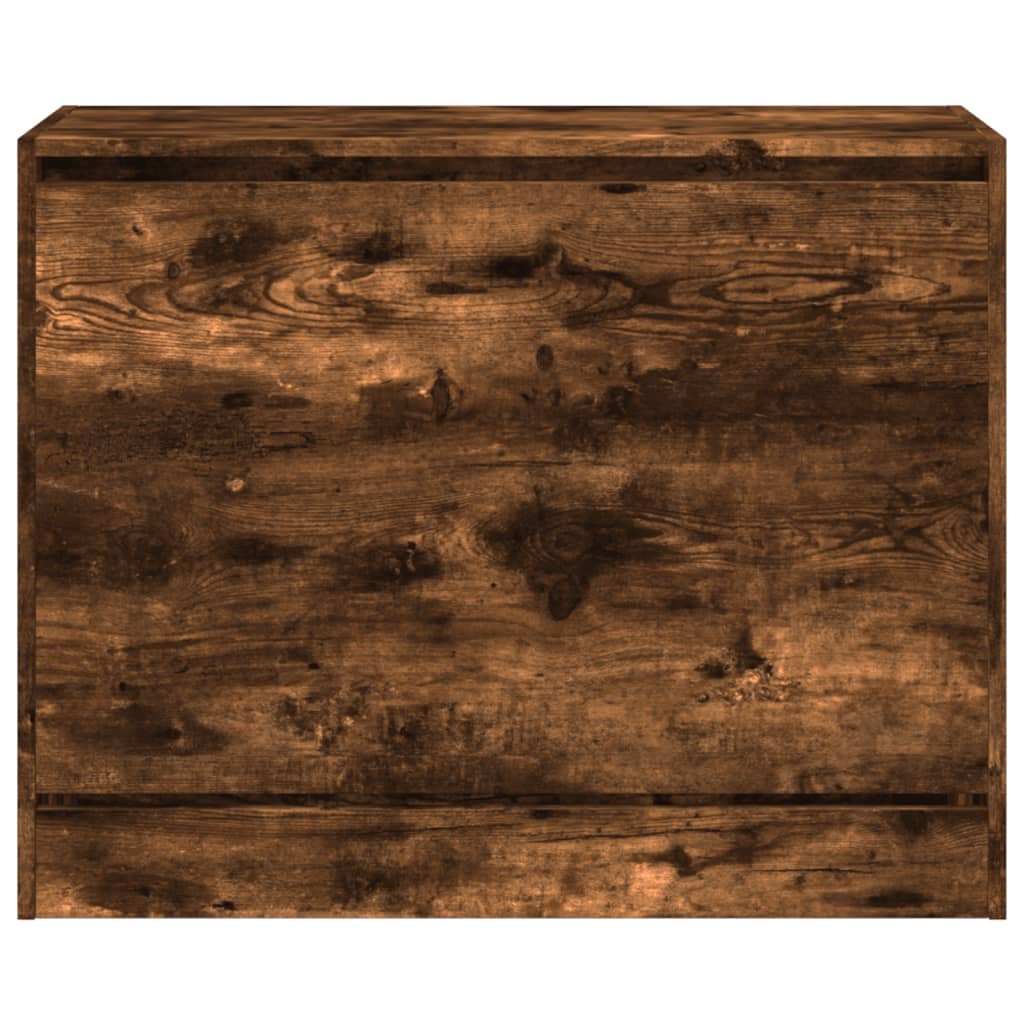 Schoenenkast 80x34x63 cm bewerkt hout gerookt eikenkleurig is nu te koop bij PeponiXL, paradijselijk wonen!