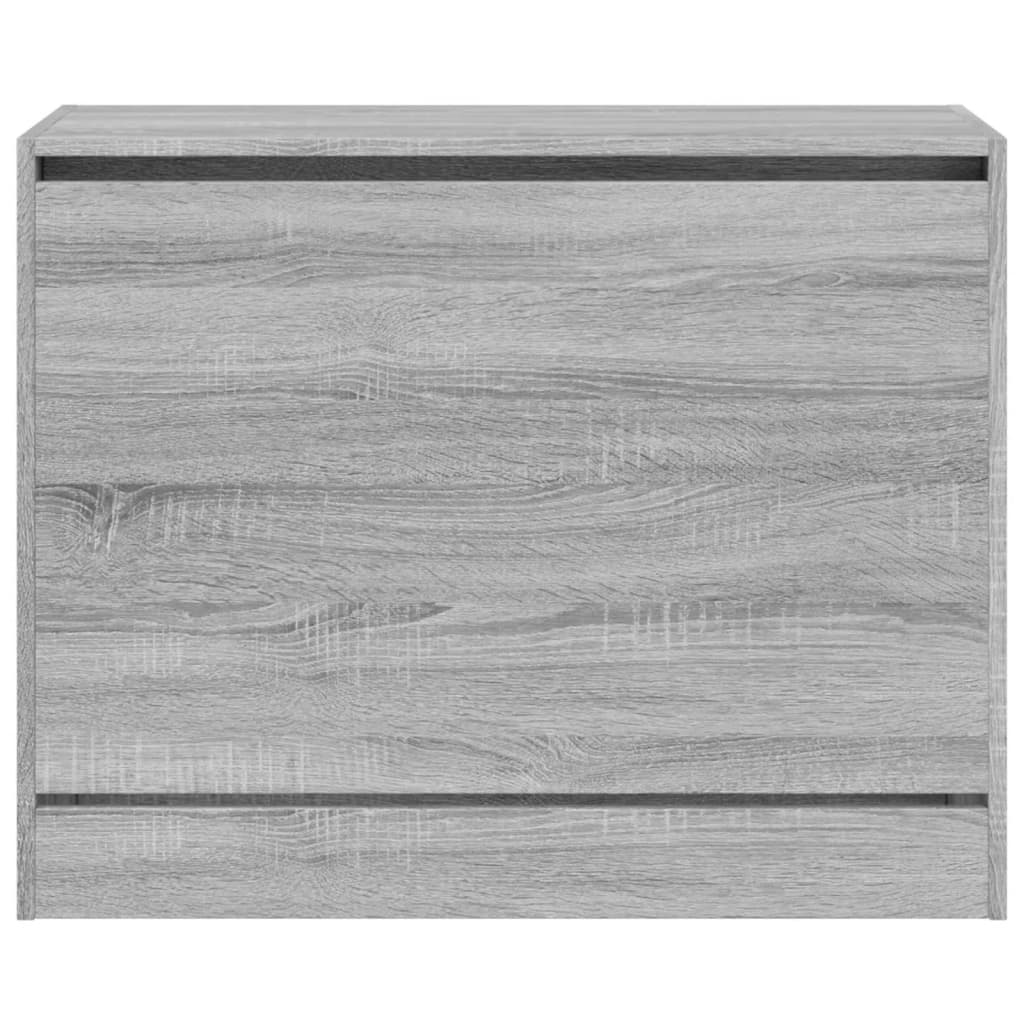 Schoenenkast 80x34x63 cm bewerkt hout grijs sonoma eikenkleurig is nu te koop bij PeponiXL, paradijselijk wonen!
