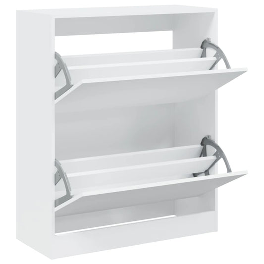 Schoenenkast 80x34x96,5 cm bewerkt hout wit is nu te koop bij PeponiXL, paradijselijk wonen!