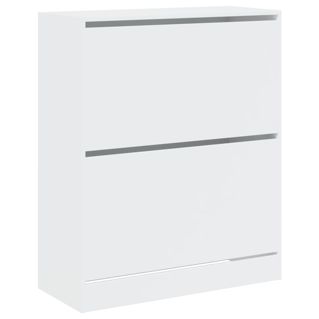 Schoenenkast 80x34x96,5 cm bewerkt hout wit is nu te koop bij PeponiXL, paradijselijk wonen!