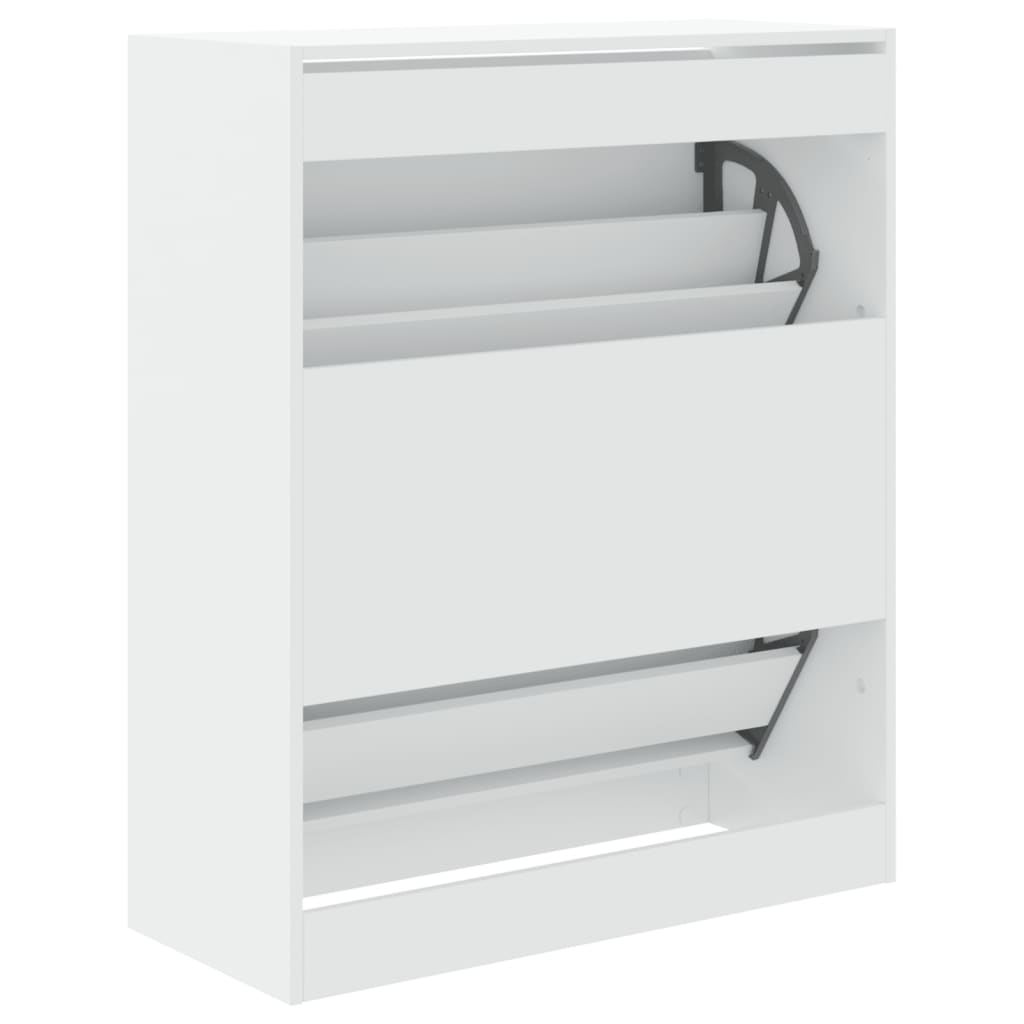 Schoenenkast 80x34x96,5 cm bewerkt hout wit is nu te koop bij PeponiXL, paradijselijk wonen!