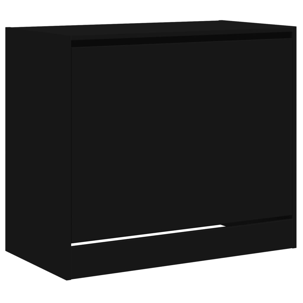 Schoenenkast 80x42x69 cm bewerkt hout zwart is nu te koop bij PeponiXL, paradijselijk wonen!