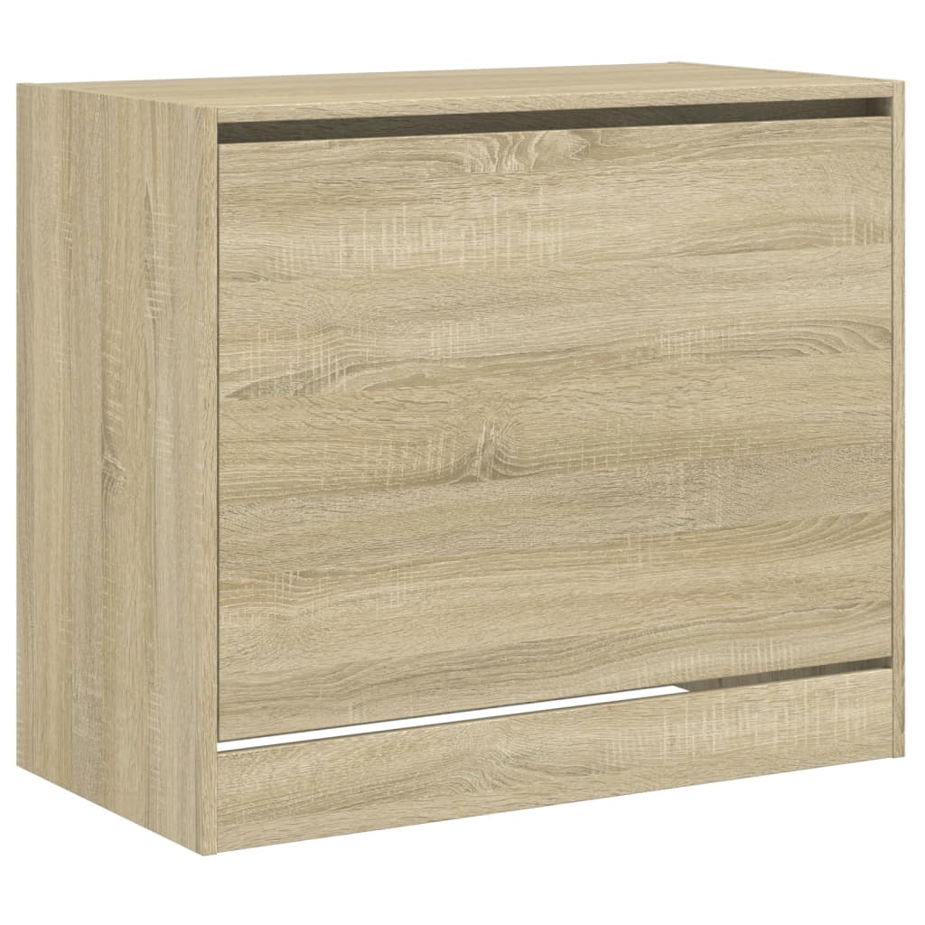 Schoenenkast 80x42x69 cm bewerkt hout sonoma eikenkleurig is nu te koop bij PeponiXL, paradijselijk wonen!