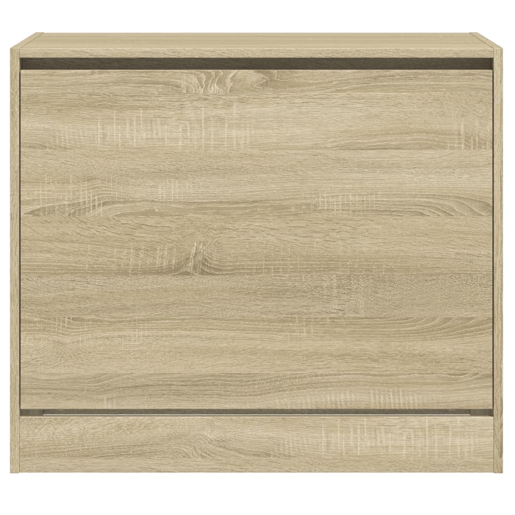 Schoenenkast 80x42x69 cm bewerkt hout sonoma eikenkleurig is nu te koop bij PeponiXL, paradijselijk wonen!
