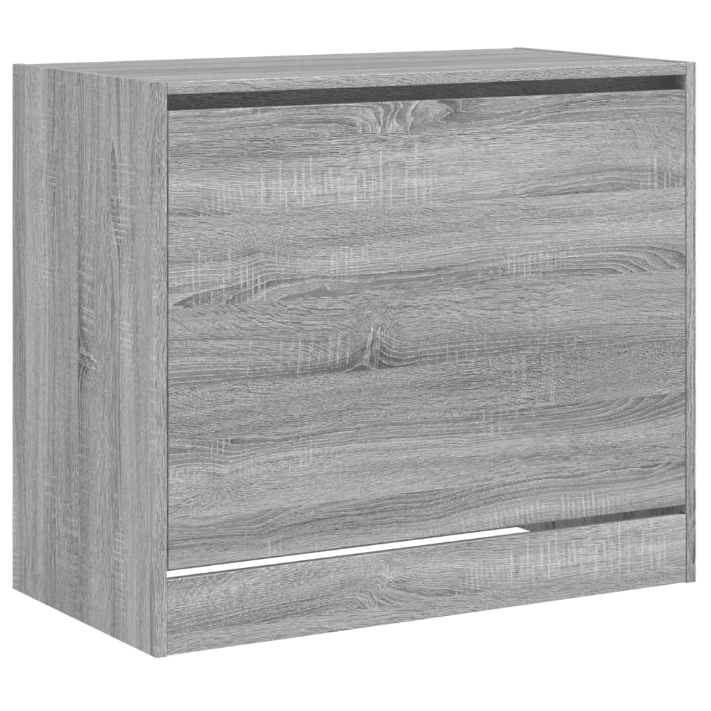 Schoenenkast 80x42x69 cm bewerkt hout grijs sonoma eikenkleurig is nu te koop bij PeponiXL, paradijselijk wonen!
