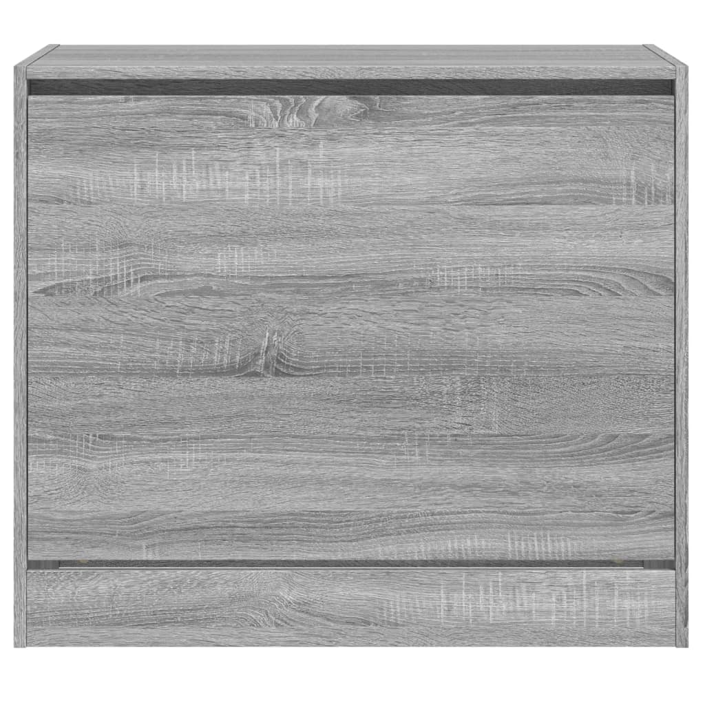 Schoenenkast 80x42x69 cm bewerkt hout grijs sonoma eikenkleurig is nu te koop bij PeponiXL, paradijselijk wonen!