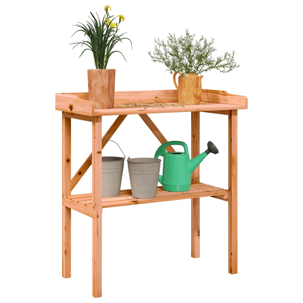 Plantentafel met schap 78x38x82,5 cm vurenhout bruin is nu te koop bij PeponiXL, paradijselijk wonen!