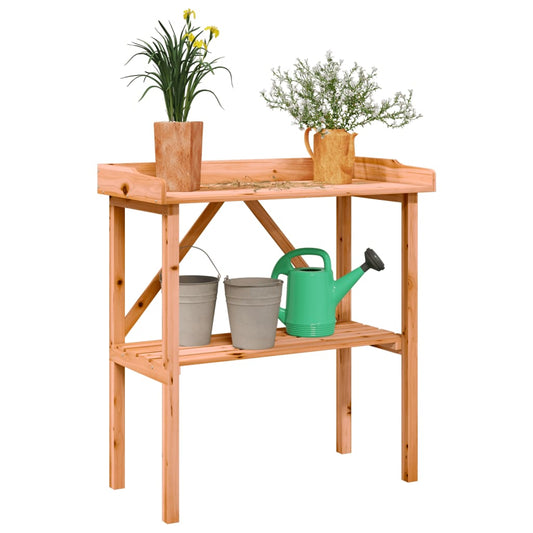 Plantentafel met schap 78x38x82,5 cm vurenhout bruin is nu te koop bij PeponiXL, paradijselijk wonen!