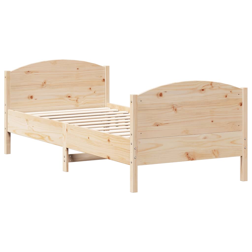 Bedframe zonder matras massief grenenhout 75x190 cm is nu te koop bij PeponiXL, paradijselijk wonen!