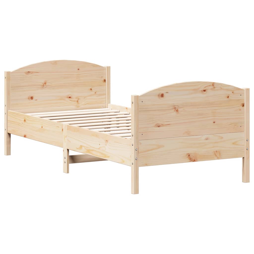 Bedframe zonder matras massief grenenhout 75x190 cm is nu te koop bij PeponiXL, paradijselijk wonen!