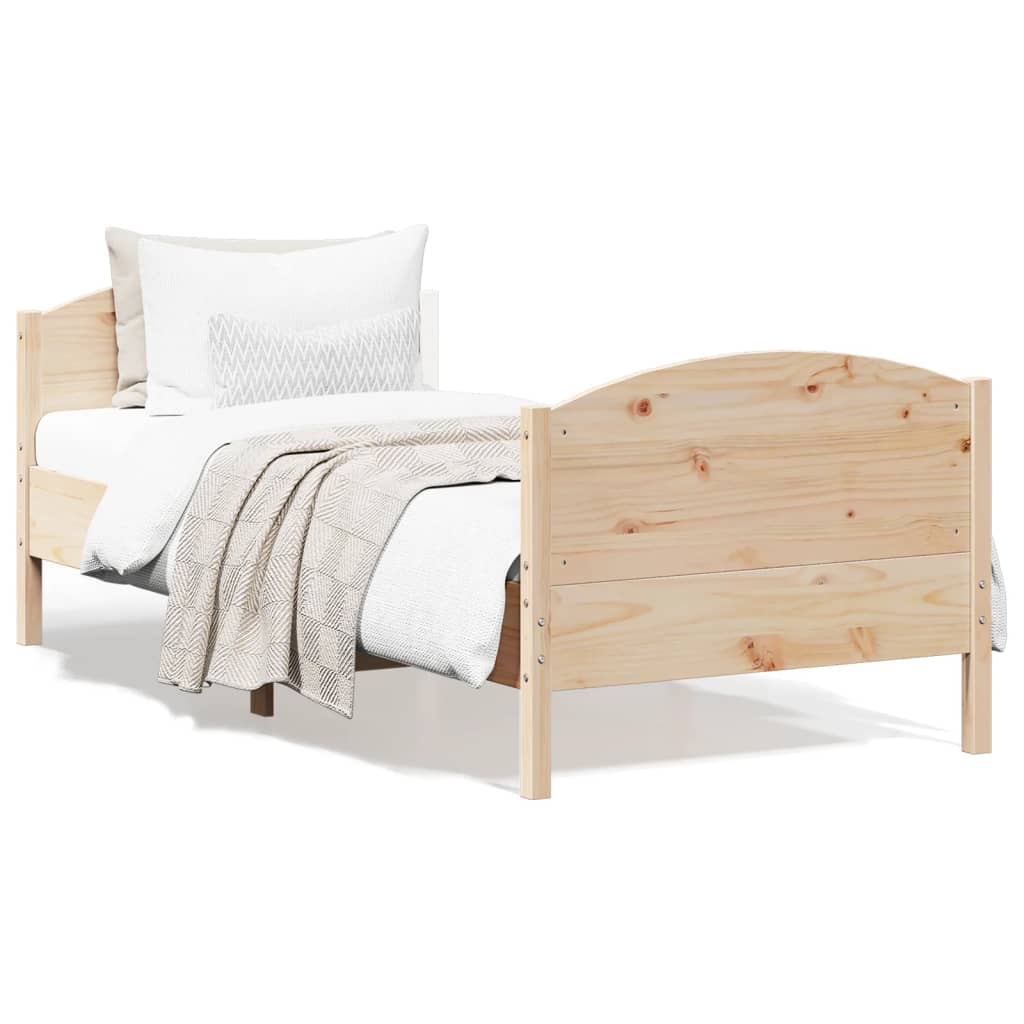 Bedframe zonder matras massief grenenhout 75x190 cm is nu te koop bij PeponiXL, paradijselijk wonen!