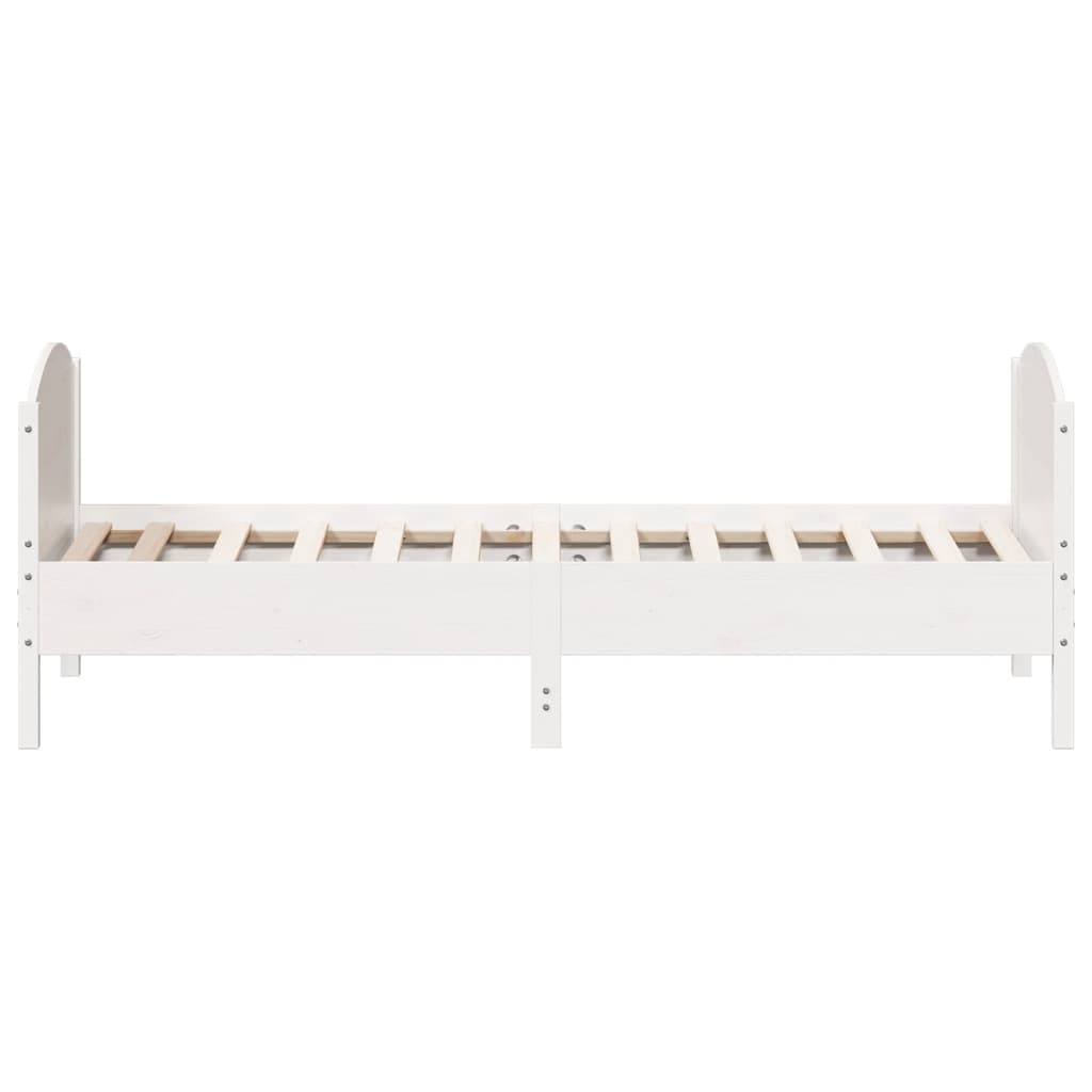 Bedframe zonder matras massief grenenhout wit 75x190 cm is nu te koop bij PeponiXL, paradijselijk wonen!