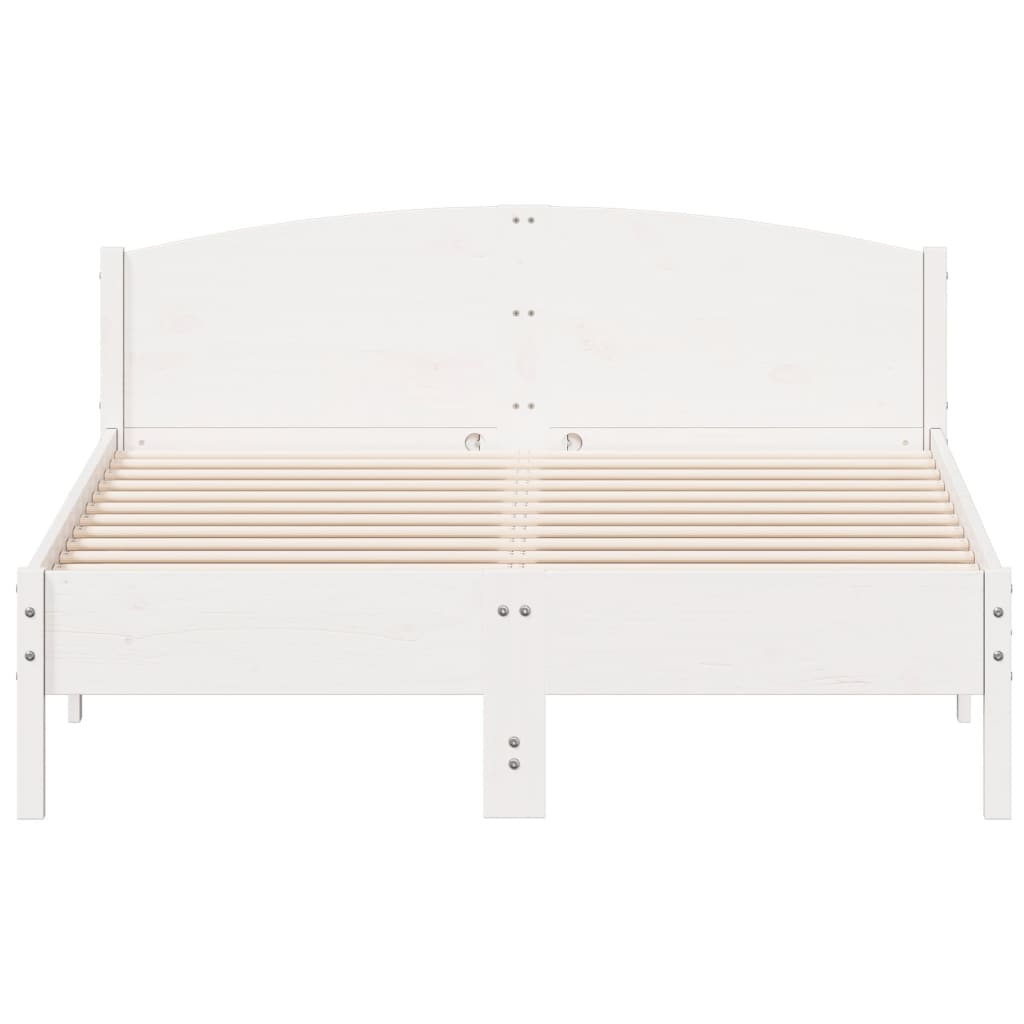 Bedframe zonder matras massief grenenhout wit 140x200 cm is nu te koop bij PeponiXL, paradijselijk wonen!