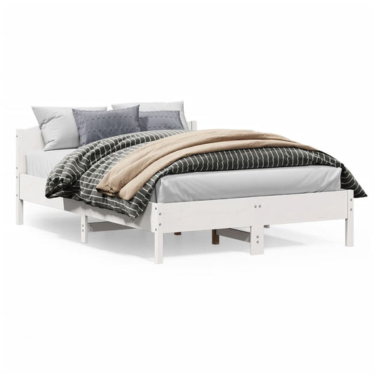 Bedframe zonder matras massief grenenhout wit 140x200 cm is nu te koop bij PeponiXL, paradijselijk wonen!