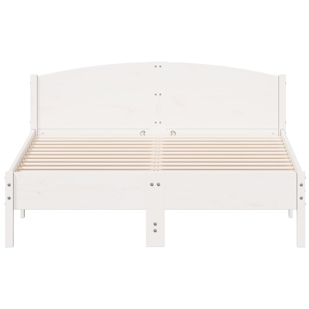 Bedframe zonder matras massief grenenhout wit 120x200 cm is nu te koop bij PeponiXL, paradijselijk wonen!