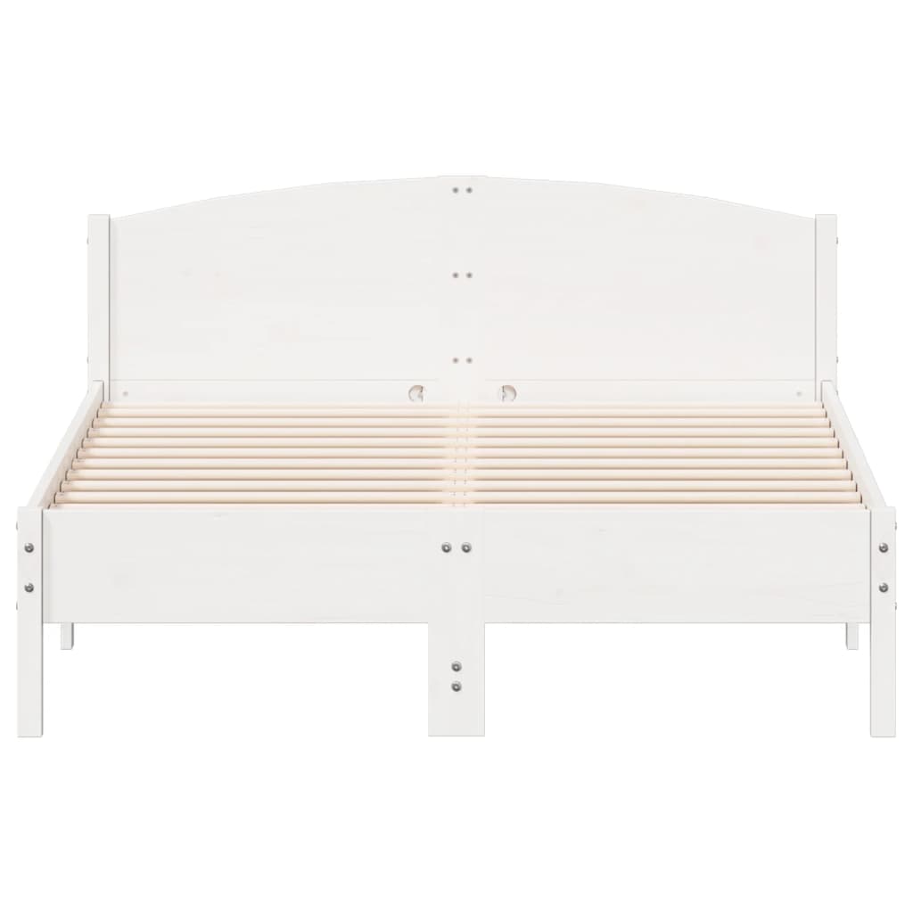 Bedframe zonder matras massief grenenhout wit 135x190 cm is nu te koop bij PeponiXL, paradijselijk wonen!
