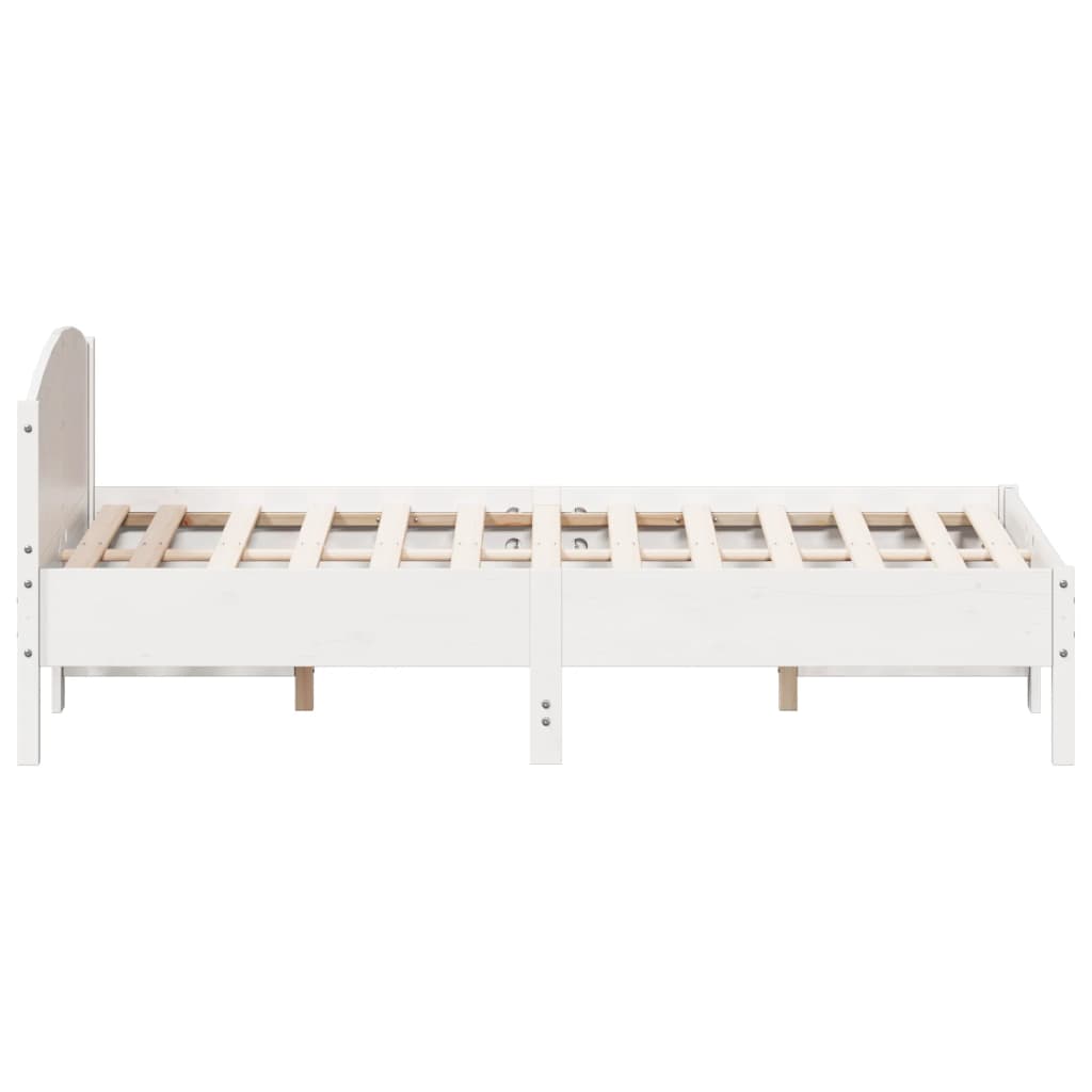 Bedframe zonder matras massief grenenhout wit 135x190 cm is nu te koop bij PeponiXL, paradijselijk wonen!