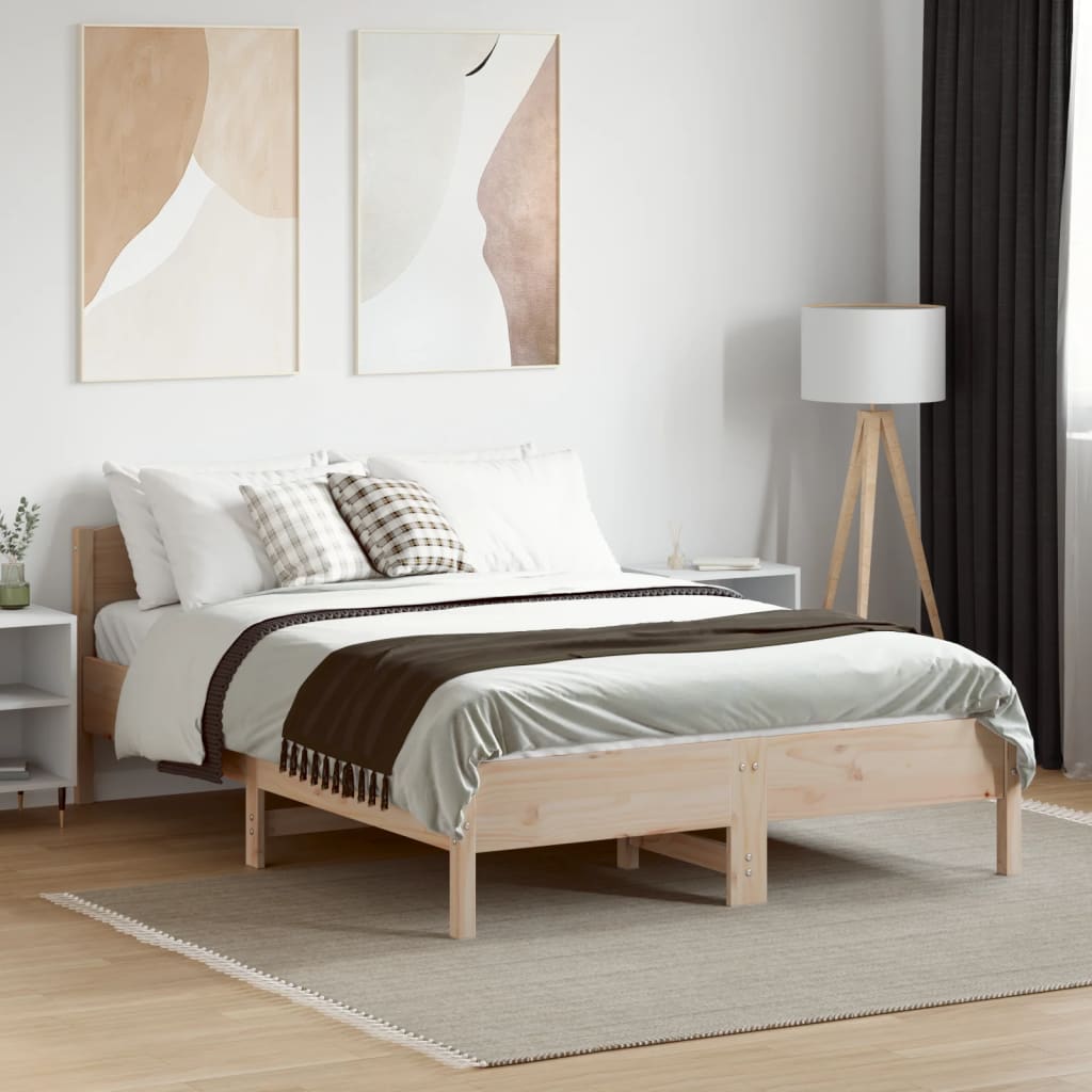 Bedframe zonder matras massief grenenhout 120x190 cm is nu te koop bij PeponiXL, paradijselijk wonen!