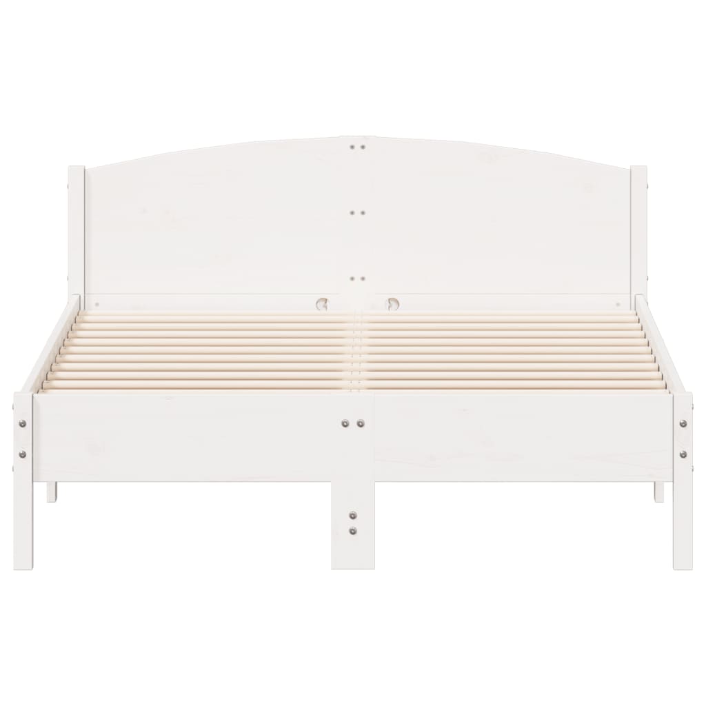 Bedframe zonder matras massief grenenhout wit 120x190 cm is nu te koop bij PeponiXL, paradijselijk wonen!