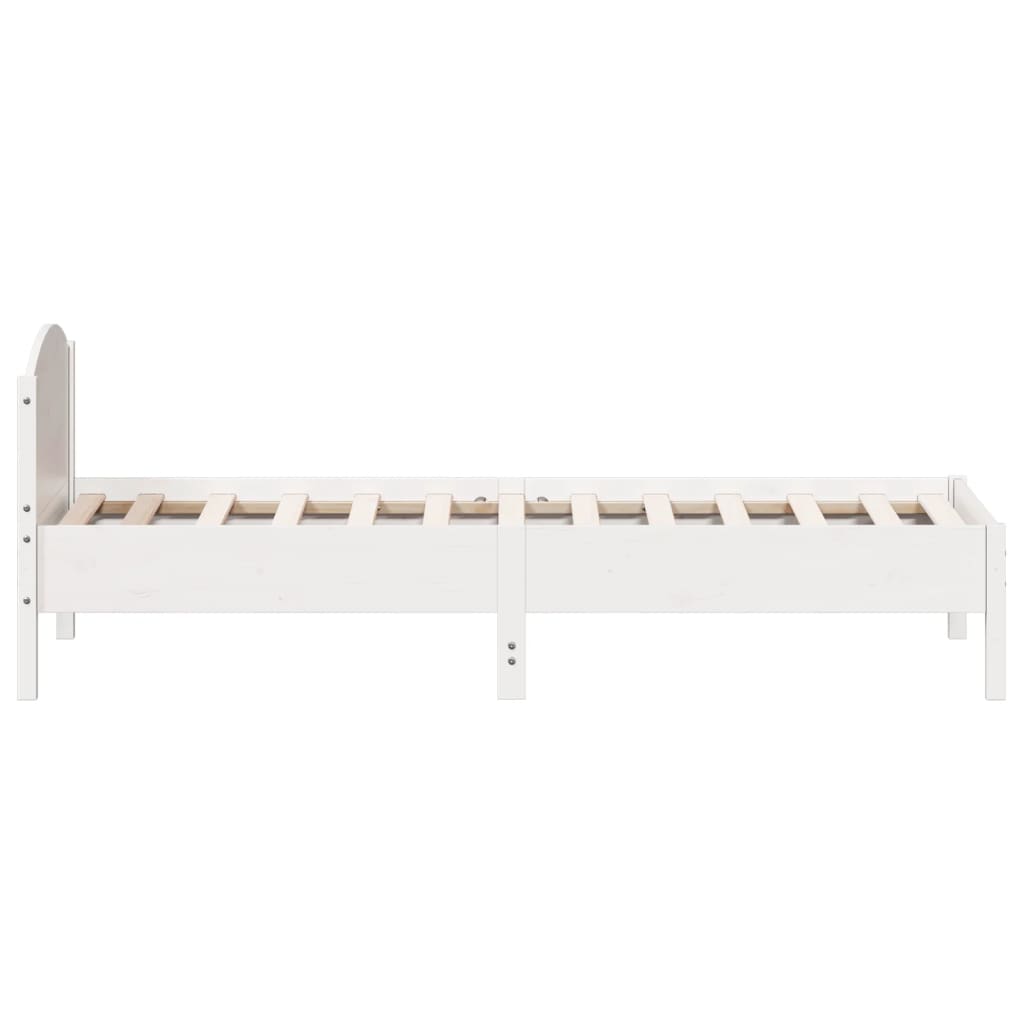 Bedframe zonder matras massief grenenhout wit 140x200 cm is nu te koop bij PeponiXL, paradijselijk wonen!