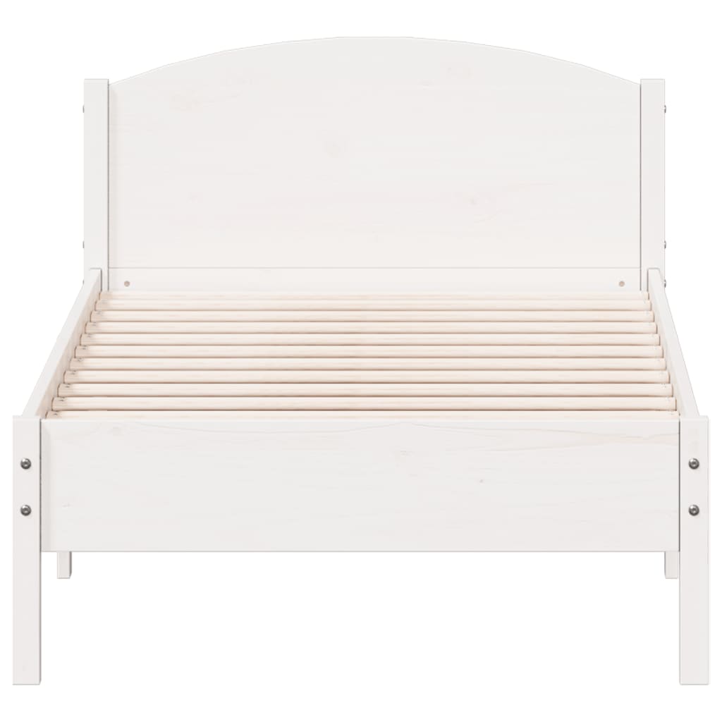 Bedframe zonder matras massief grenenhout wit 90x200 cm is nu te koop bij PeponiXL, paradijselijk wonen!