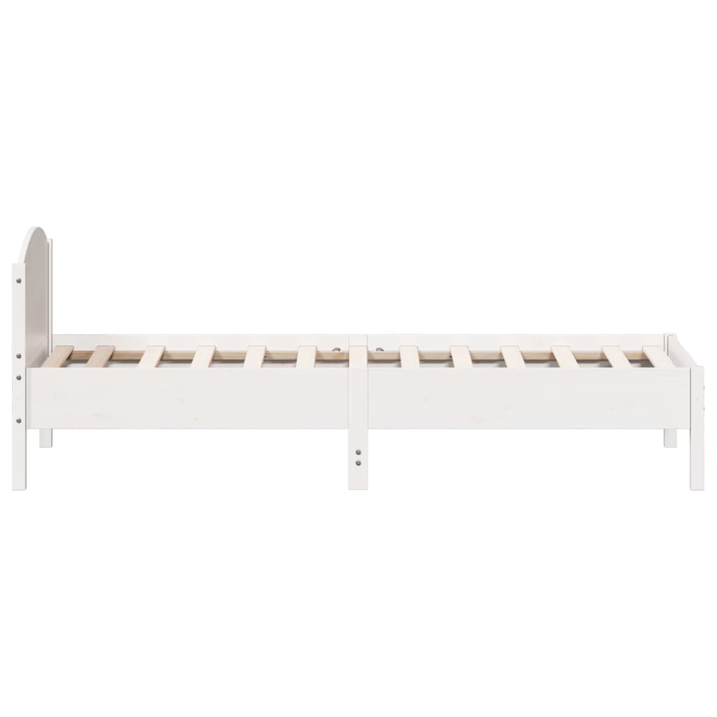 Bedframe zonder matras massief grenenhout wit 90x200 cm is nu te koop bij PeponiXL, paradijselijk wonen!