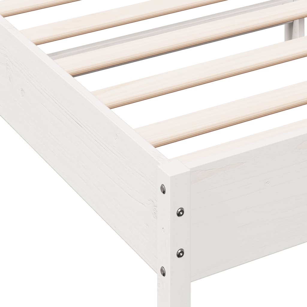 Bedframe zonder matras massief grenenhout wit 90x200 cm is nu te koop bij PeponiXL, paradijselijk wonen!