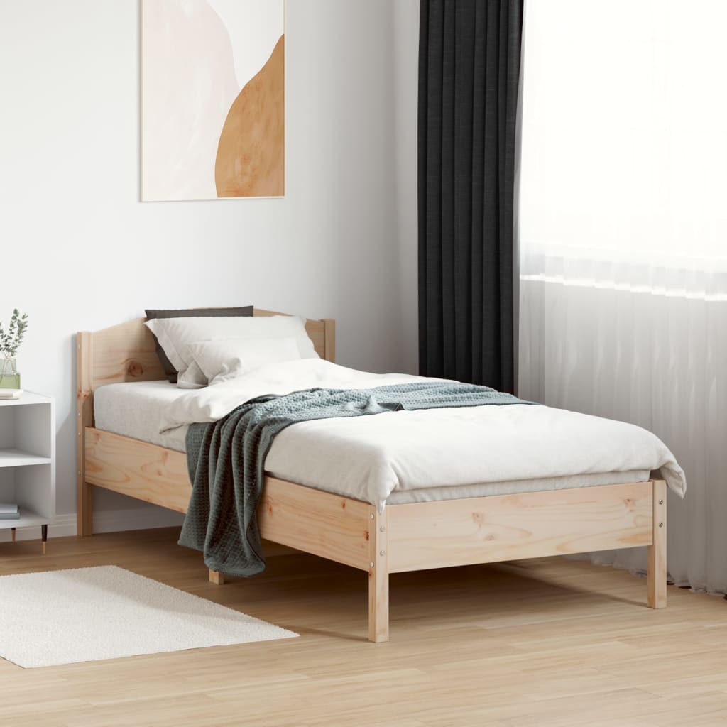 Bedframe zonder matras massief grenenhout 75x190 cm is nu te koop bij PeponiXL, paradijselijk wonen!