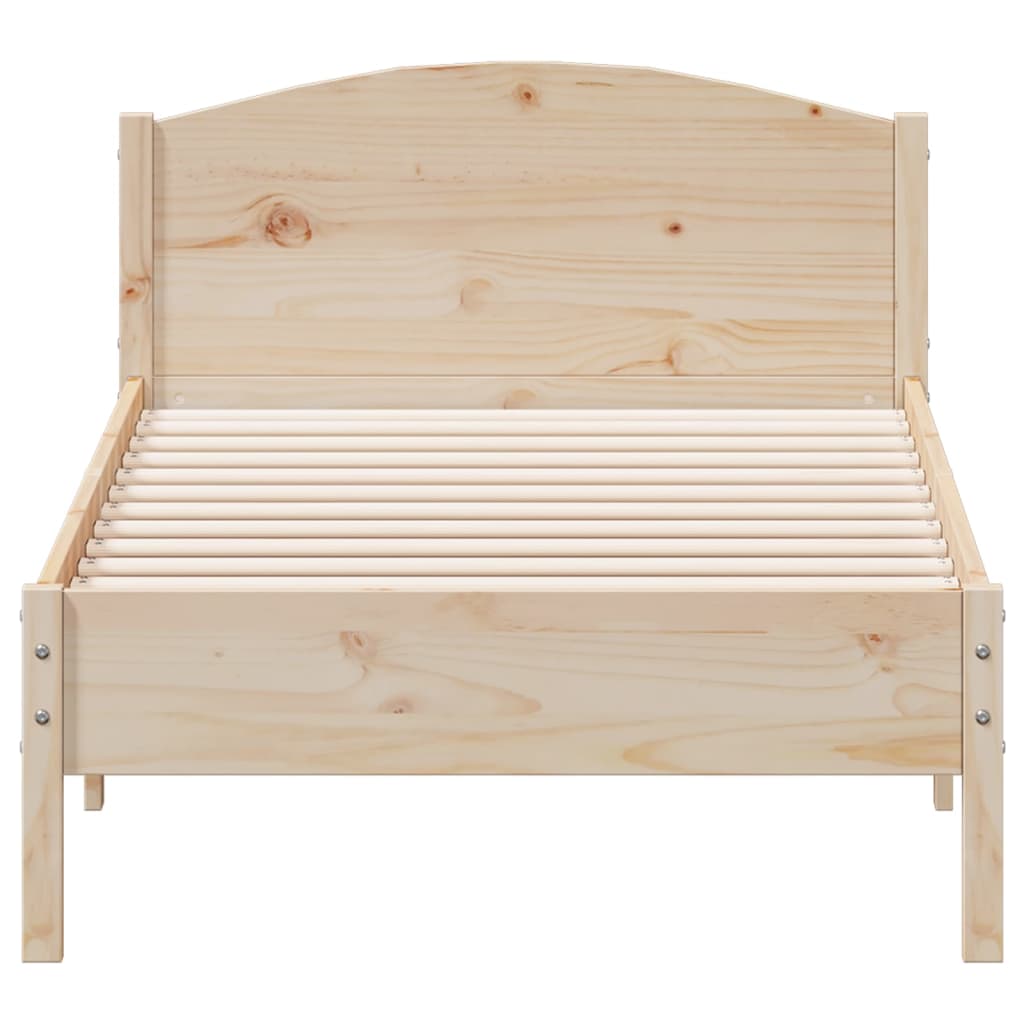 Bedframe zonder matras massief grenenhout 75x190 cm is nu te koop bij PeponiXL, paradijselijk wonen!
