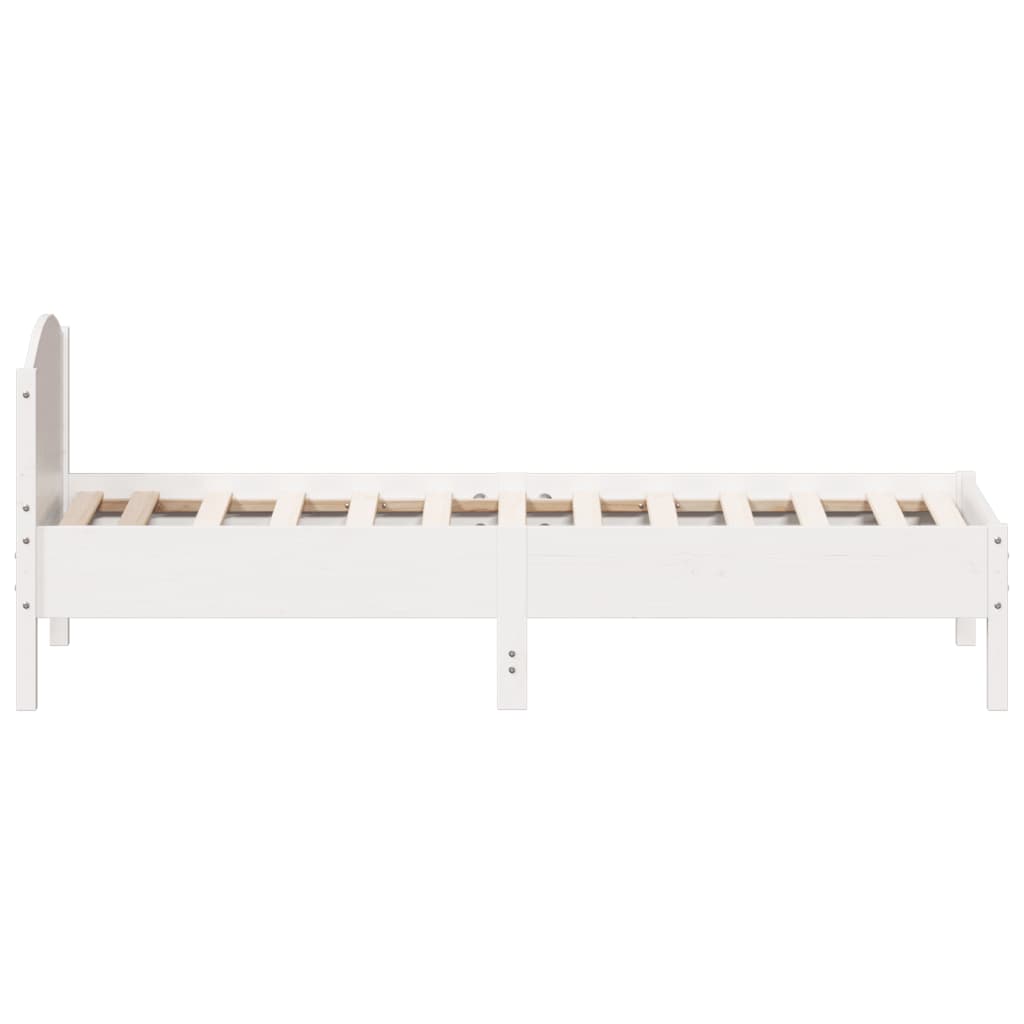 Bedframe zonder matras massief grenenhout wit 75x190 cm is nu te koop bij PeponiXL, paradijselijk wonen!