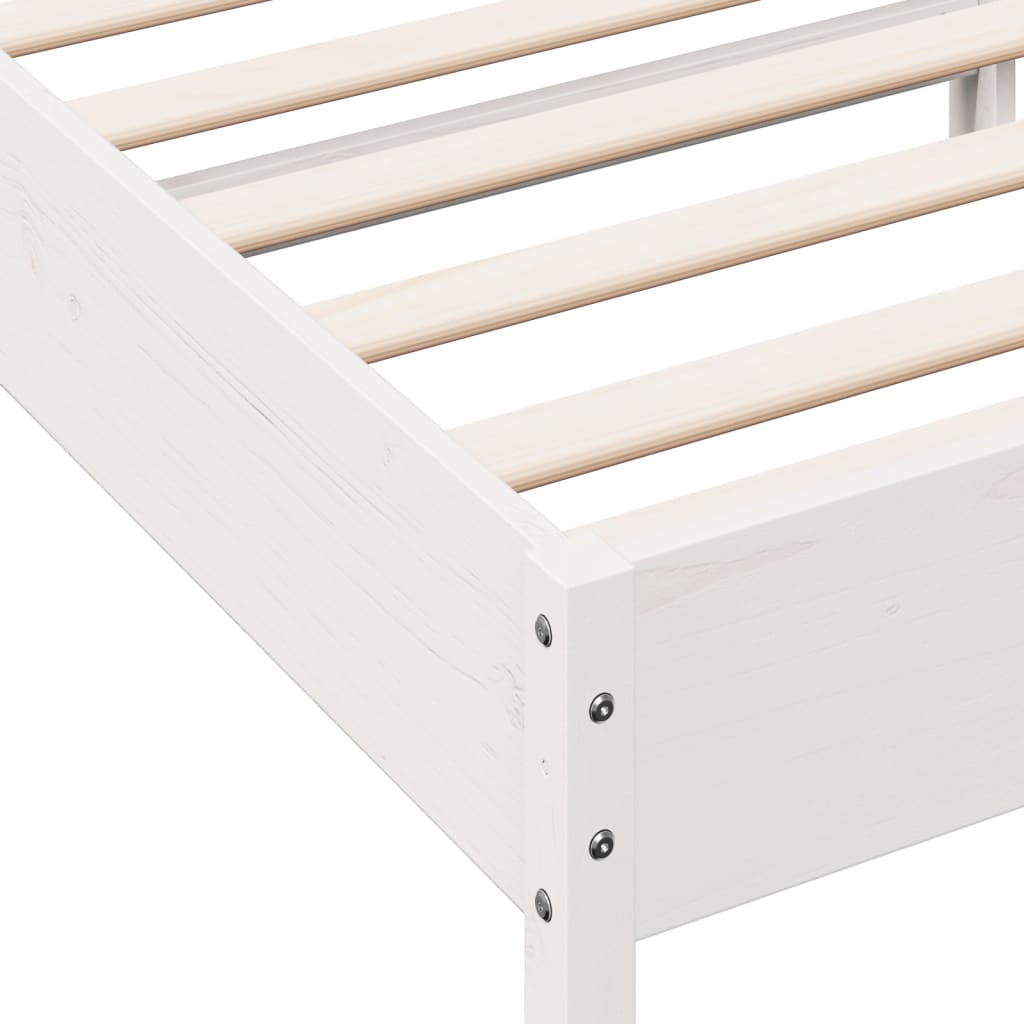 Bedframe zonder matras massief grenenhout wit 75x190 cm is nu te koop bij PeponiXL, paradijselijk wonen!