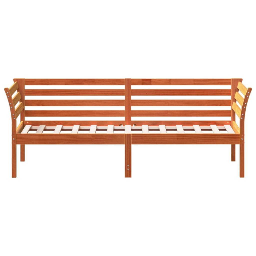 Slaapbank zonder matras 90x190 cm massief grenenhout wasbruin is nu te koop bij PeponiXL, paradijselijk wonen!